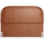 Imagem de Cabeceira Cama Box Casal 140cm Lanna com Puff Recamier Doha W01 material sintético Camel - Lyam Decor