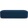 Imagem de Cabeceira Cama Box Casal 140cm Lanna com Puff Recamier Doha W01  Suede Azul Marinho - Lyam Decor