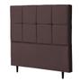 Imagem de Cabeceira Cama Box Casal 140cm Roma Suede Marrom - Belliv Decor