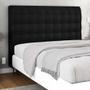 Imagem de Cabeceira Cama Box Casal Ciara 140cm Botonê com Frame Sintético Preto - Desk Design