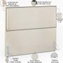 Imagem de Cabeceira Cama Box Casal Com Tachas 160 cm Vicenza L02 Linho Champagne - Lyam Decor