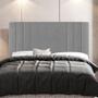 Imagem de Cabeceira Cama Box Casal Grace 140cm Suede Cinza Claro - Abmaza