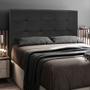 Imagem de Cabeceira Cama Box Casal King 193cm D10 Safira Suede Preto - Mpozenato