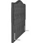 Imagem de Cabeceira Cama Box Casal King 195 cm P05 Grécia Linho Cinza Escuro - Lyam Decor