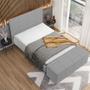 Imagem de Cabeceira Cama Box Casal King 195 cm Roma W01 Suede Cinza - Lyam