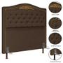 Imagem de Cabeceira Cama Box Casal King 195cm Com Calçadeira Baú Imperial Veludo J02 Chocolate - Mpozenato