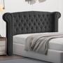 Imagem de Cabeceira Cama Box Casal King Size Adelle 195cm Com Frame Suede Cinza - Desk Design