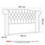 Imagem de Cabeceira Cama Box Casal King Size Adelle 195cm Com Frame Suede Cinza - Desk Design