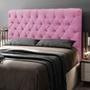 Imagem de Cabeceira Cama Box Casal King Size Lylla 195cm Capitonê com Frame Suede Rosa - Abmaza