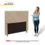 Imagem de Cabeceira Cama Box Casal King Size Mali 195cm Suede Bege - Desk Design