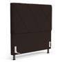Imagem de Cabeceira Cama Box Casal King Size Mel 195cm com Frame Sintético Marrom - Desk Design