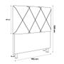Imagem de Cabeceira Cama Box Casal King Size Mel 195cm com Frame Sintético Marrom - Desk Design
