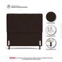 Imagem de Cabeceira Cama Box Casal King Size Mel 195cm com Frame Sintético Marrom - Desk Design