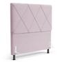 Imagem de Cabeceira Cama Box Casal King Size Mel 195cm com Frame Suede Rosa Bebê - Desk Design