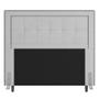 Imagem de Cabeceira Cama Box Casal Luxor 140cm com Tachas e Frame Corano Branco - Desk Design