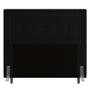 Imagem de Cabeceira Cama Box Casal Luxor 140cm com Tachas e Frame Suede Preto - Abmaza