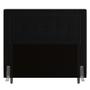 Imagem de Cabeceira Cama Box Casal Luxor 140cm com Tachas e Frame Suede Preto - Desk Design