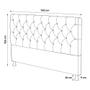 Imagem de Cabeceira Cama Box Casal Lylla 140cm Capitonê com Frame Sintético Bege - Abmaza