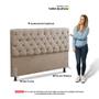 Imagem de Cabeceira Cama Box Casal Lylla 140cm Capitonê com Frame Suede Bege - Abmaza