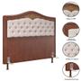 Imagem de Cabeceira Cama Box Casal Queen 160cm Imperial J02 Corano/Suede Marrom/Marfim - Mpozenato
