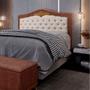 Imagem de Cabeceira Cama Box Casal Queen 160cm Imperial J02 Corano/Suede Marrom/Marfim - Mpozenato