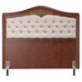 Imagem de Cabeceira Cama Box Casal Queen 160cm Imperial J02 Corano/Suede Marrom/Marfim - Mpozenato