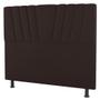 Imagem de Cabeceira Cama Box Casal Queen Size Dublin 160cm Suede Marrom - Abmaza