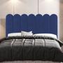 Imagem de Cabeceira Cama Box Casal Queen Size Lana 160cm Suede Azul - Abmaza