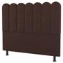 Imagem de Cabeceira Cama Box Casal Queen Size Lana 160cm Suede Marrom - Abmaza