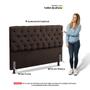 Imagem de Cabeceira Cama Box Casal Queen Size Lylla 160cm Capitonê com Frame Suede Marrom - Abmaza