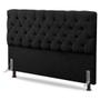 Imagem de Cabeceira Cama Box Casal Queen Size Lylla 160cm Capitonê com Frame Suede Preto - Desk Design