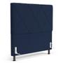 Imagem de Cabeceira Cama Box Casal Queen Size Mel 160cm com Frame Suede Azul Marinho - Desk Design