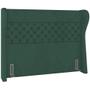 Imagem de Cabeceira Cama Box King 195 cm P05 Madrid Veludo Verde - Lyam Decor