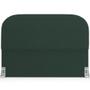 Imagem de Cabeceira Cama Box King 195cm Lanna com Puff Recamier Doha W01  Suede Verde Musgo - Lyam Decor