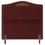 Imagem de Cabeceira Cama Box King 195cm Marcheli Suede Vinho - FdECOR