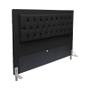 Imagem de Cabeceira Cama Box King 195cm Paris Capitonê Suede Preto - Sheep Estofados