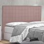 Imagem de Cabeceira Cama Box King Paris Slim 1,95 cm Suede Rose- THAINA DECORA