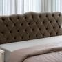 Imagem de Cabeceira Cama Box King Size Estofada Madeira Atena