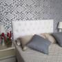 Imagem de Cabeceira Cama Box Luna Branco Com Strass Solteiro 90 x 60