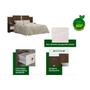 Imagem de Cabeceira Cama Box Madeirado Cor Nature/Off White Casal/Queen Carla 2 Mesas c/ 2 Gavetas Nature/Off White - ACP