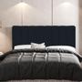 Imagem de Cabeceira Cama Box Painel Casal 140 cm Dubai W01 Suede Preto - Lyam Decor