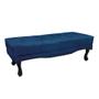 Imagem de Cabeceira Cama Box Queen 160cm e Recamier Vicenza Suede Azul Marinho S04 - D'Rossi