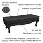 Imagem de Cabeceira Cama Box Queen 160cm e Recamier Vicenza Veludo S04 Cor Preto