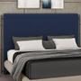 Imagem de Cabeceira Cama Box Queen 160cm Estofada Goya P05 Veludo Azul Marinho - Lyam Decor