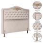 Imagem de Cabeceira Cama Box Queen 160cm Marcheli Suede Bege - FdECOR