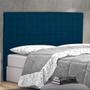 Imagem de Cabeceira Cama Box Queen Paris Slim 1,60 Cm Suede Azul Marinho- THAINA DECORA