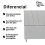 Imagem de Cabeceira Cama Box Queen Size Casal Estofada 160cm Luxo Linho Quarto