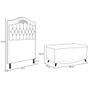 Imagem de Cabeceira Cama Box Solteiro 90cm Com Calçadeira Baú Imperial J02 Corano Preto - Mpozenato