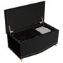 Imagem de Cabeceira Cama Box Solteiro 90cm Com Calçadeira Baú Imperial J02 Corano Preto - Mpozenato