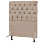 Imagem de Cabeceira Cama Box Solteiro 90cm Cristal Linho Bege